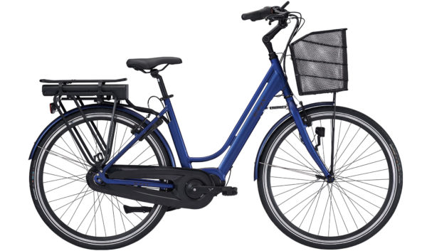 Blå E-fly damecykel