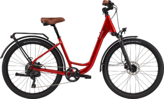 rød cannondale adventure cykel