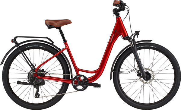 rød cannondale adventure cykel