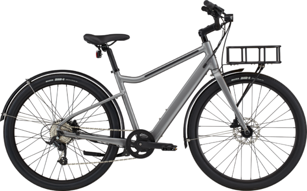 Cannondale grå cykel med kurv