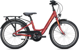 ATB-cykel til børn i farven rød med orange skrift