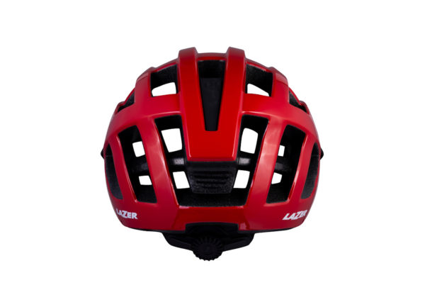 Cykel hjelm fra Lazer Model Compact i farven rød - Set bagfra