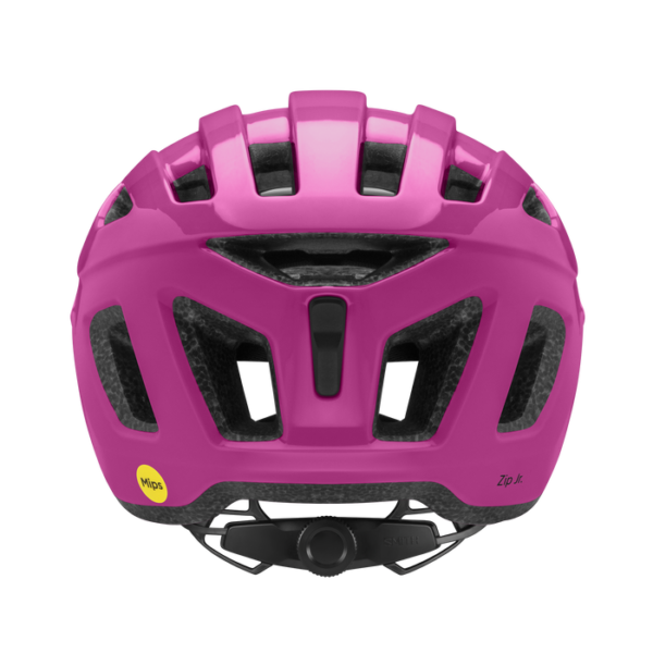 Børne cykelhjelm fra Smith model Zip Jr. Mips i farven fuchsia (pink) - set bagfra