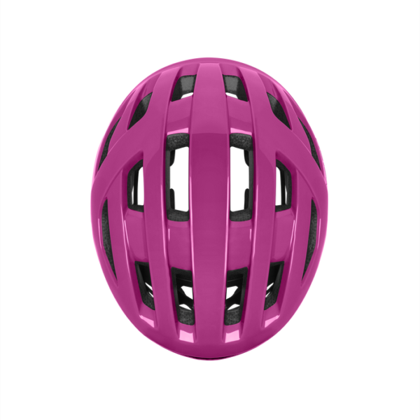 Børne cykelhjelm fra Smith model Zip Jr. Mips i farven fuchsia (pink) - set oppefra