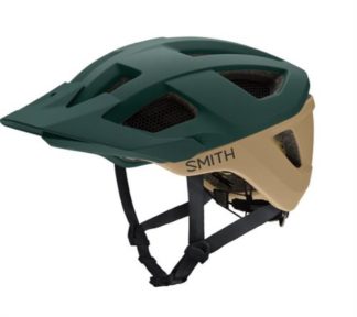 Cykelhjelm fra Smith Session Mips - i farve grøn/brun set fra siden