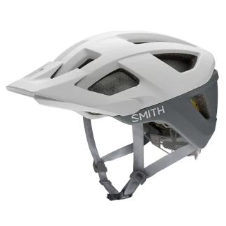 Cykelhjelm fra Smith Session Mips - i farve hvid set fra siden