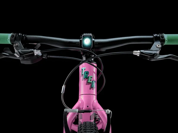 Børne MTB fra Trek model Wahoo 20 Path i farven pink/blå - set forfra