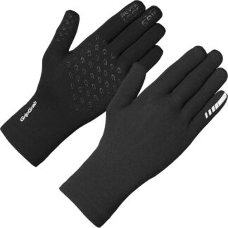 Vand- og vindtætte handsker fra GripGrab model Waterproof Knitted Winter Gloves i farven sort